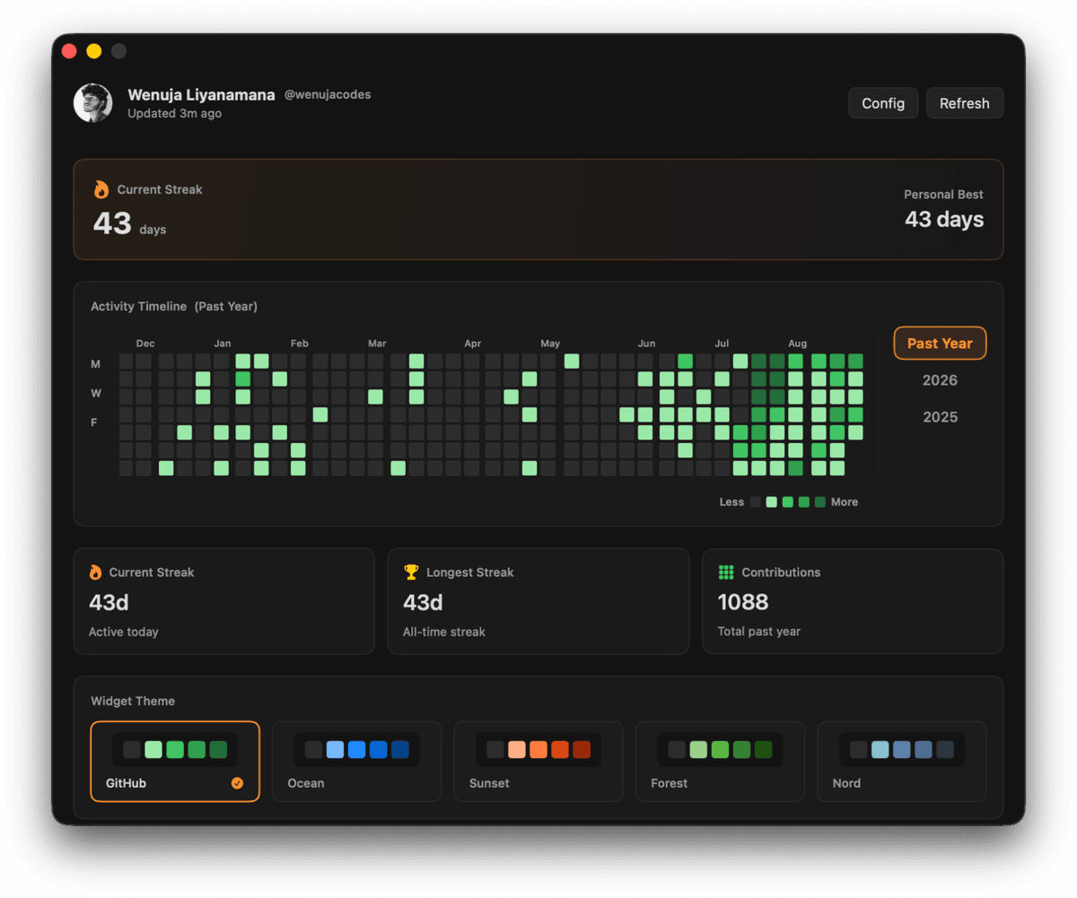 GitStreak app preview
